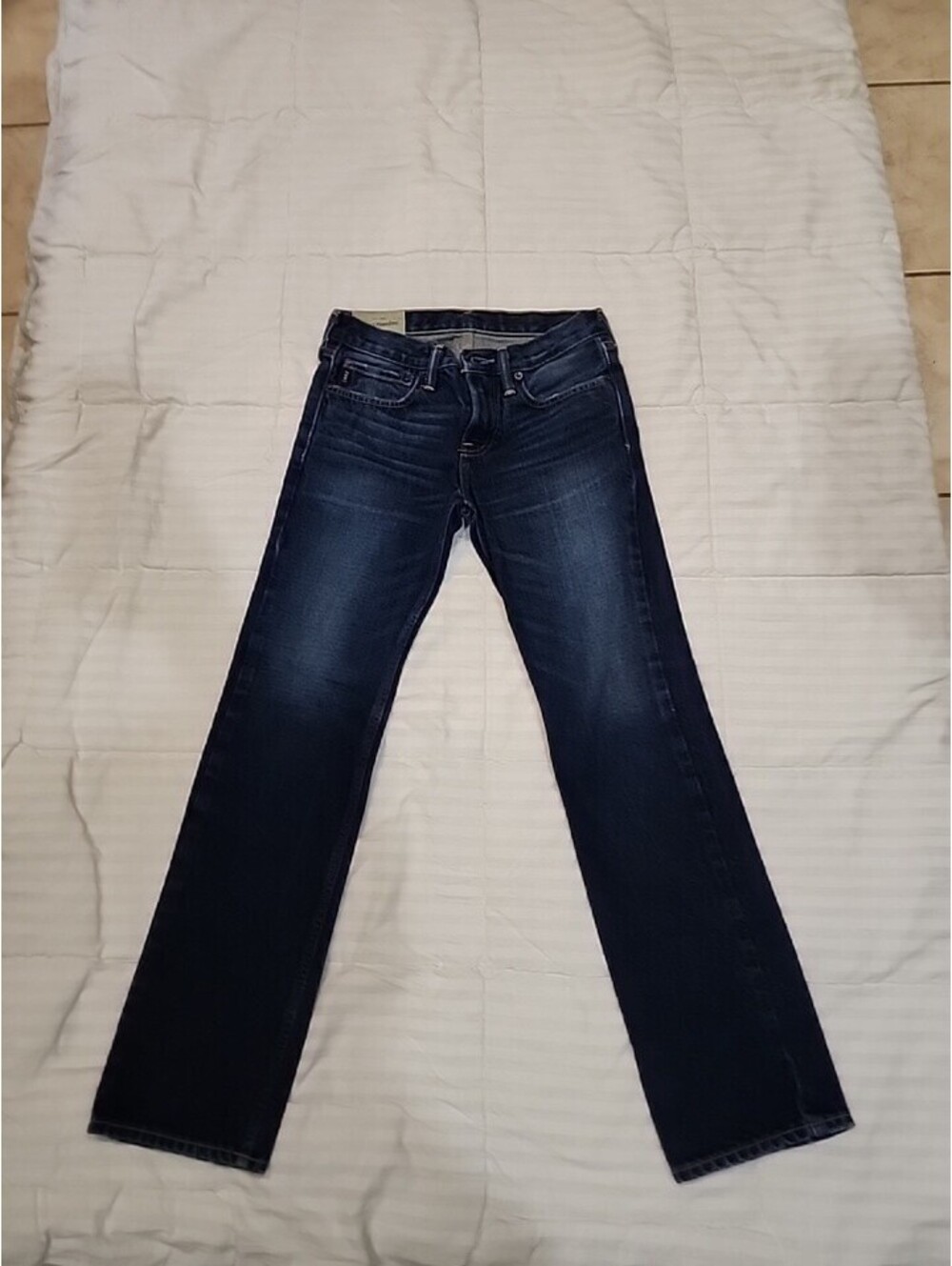 Abercrombie Kids 14 the a&f Slim Straight Jeans Dark Wash RN75654 1982 Mexico